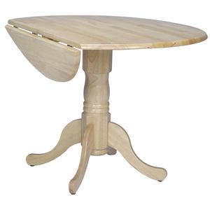 John Thomas Dining Essentials 42" Round Drop Leaf Pedestal Table